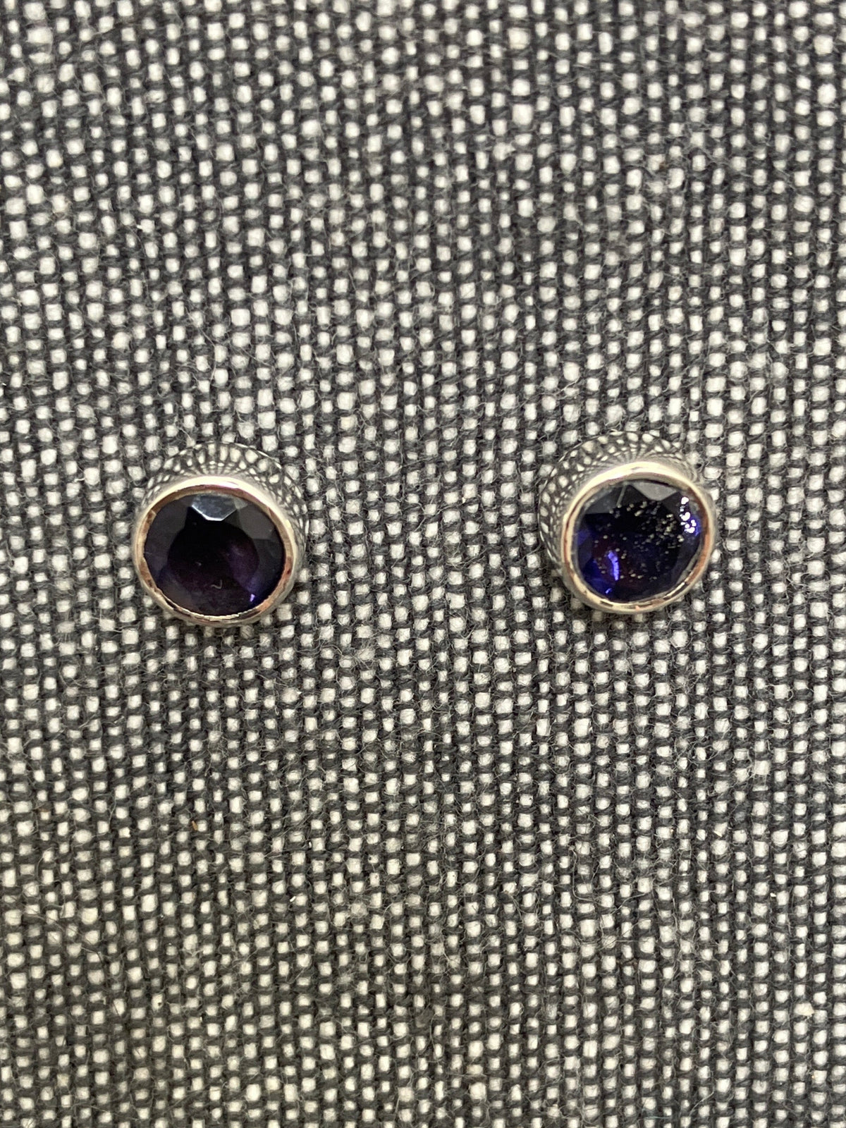 Iolite Cut Studs
