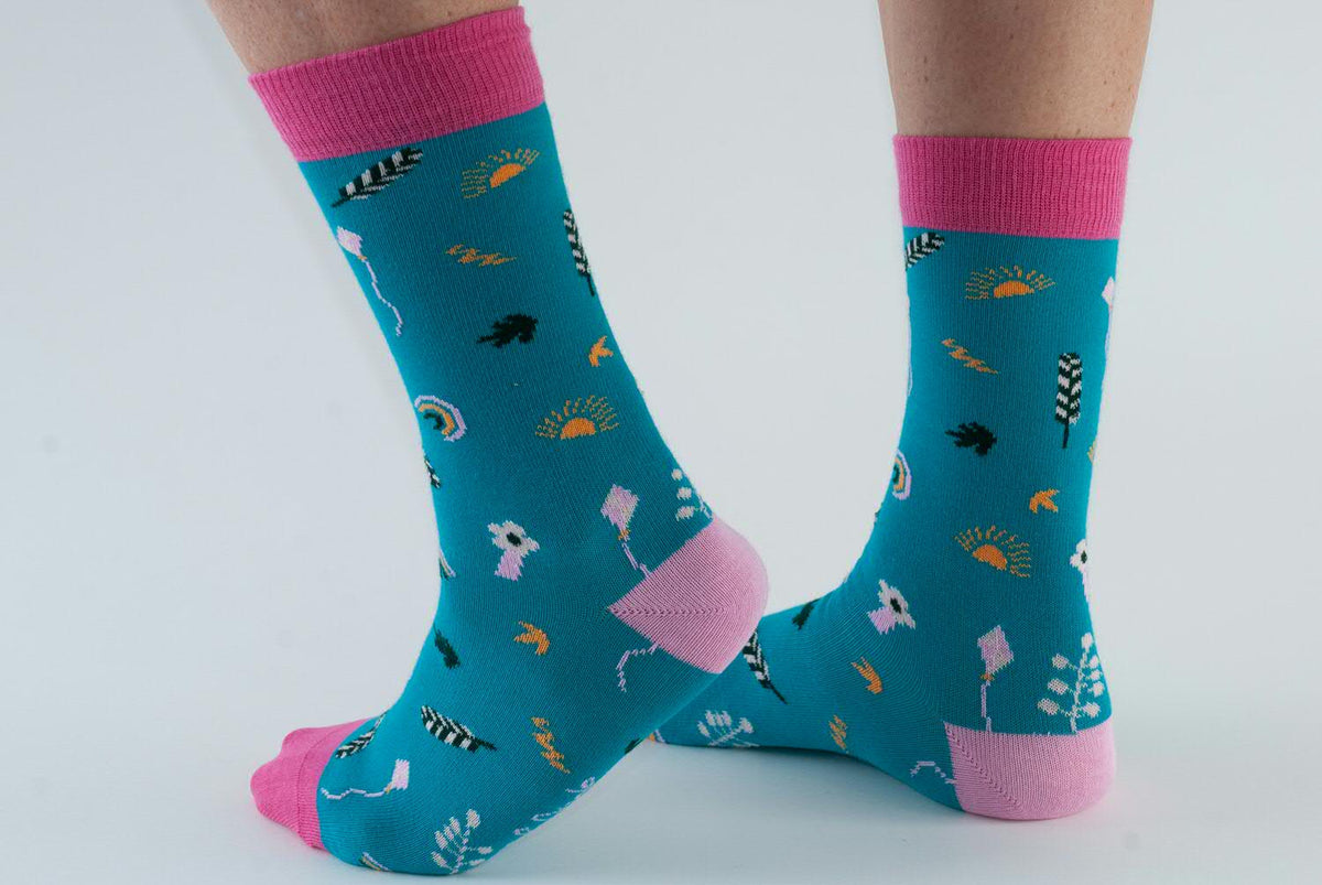 Green Kites Bamboo Socks