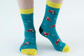 Green Tractor Bamboo Socks