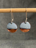 Copper Tip Grey Earrings