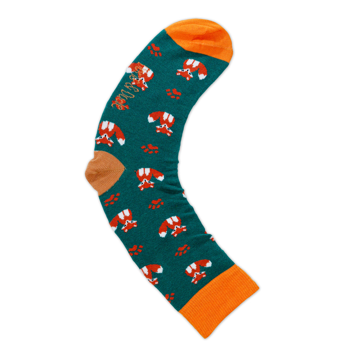 Womens Green Fox Bamboo Socks