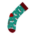 Womens Green Scottie Bamboo Socks