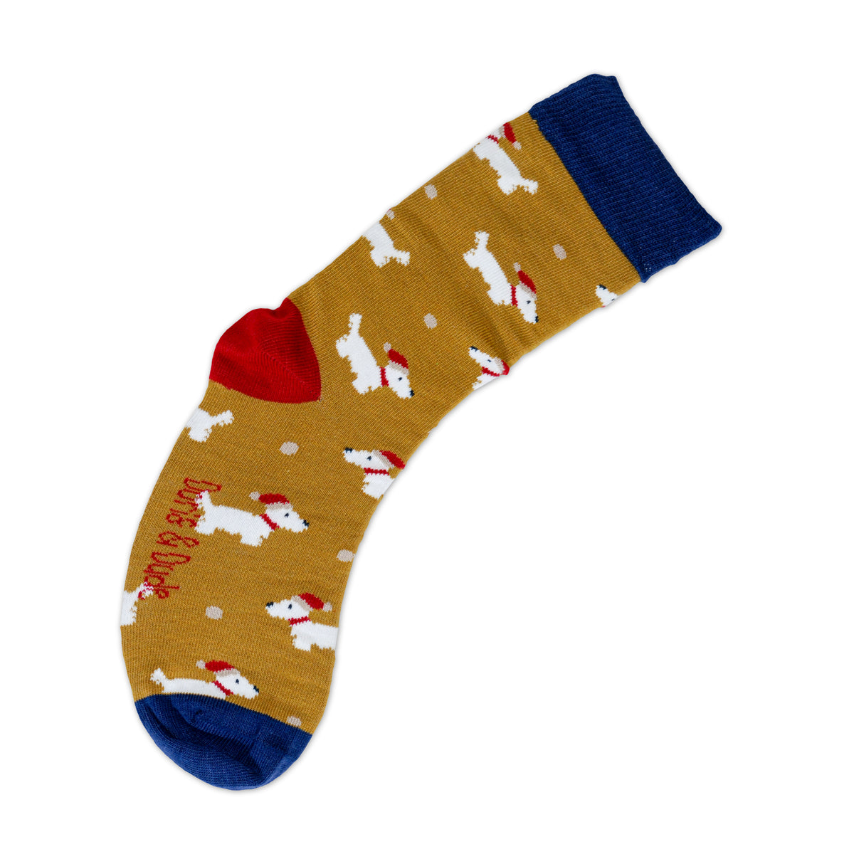 Mens Gold Scottie Bamboo Socks