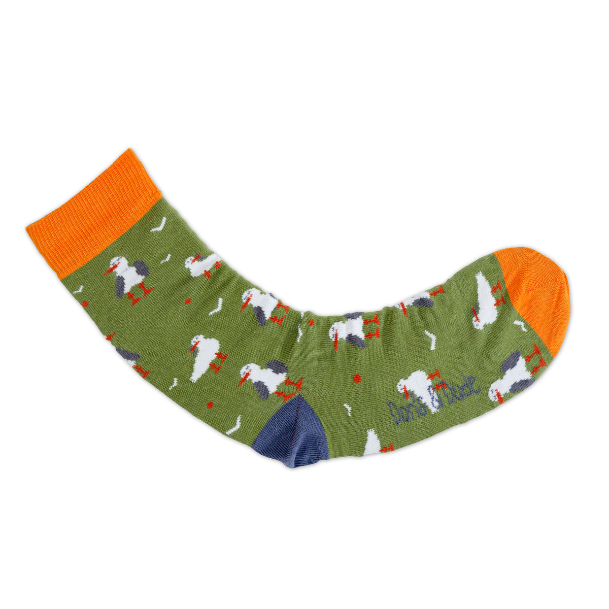 Mens Green Seagull Bamboo Socks