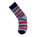 Womens Blue Stripe Merino Socks
