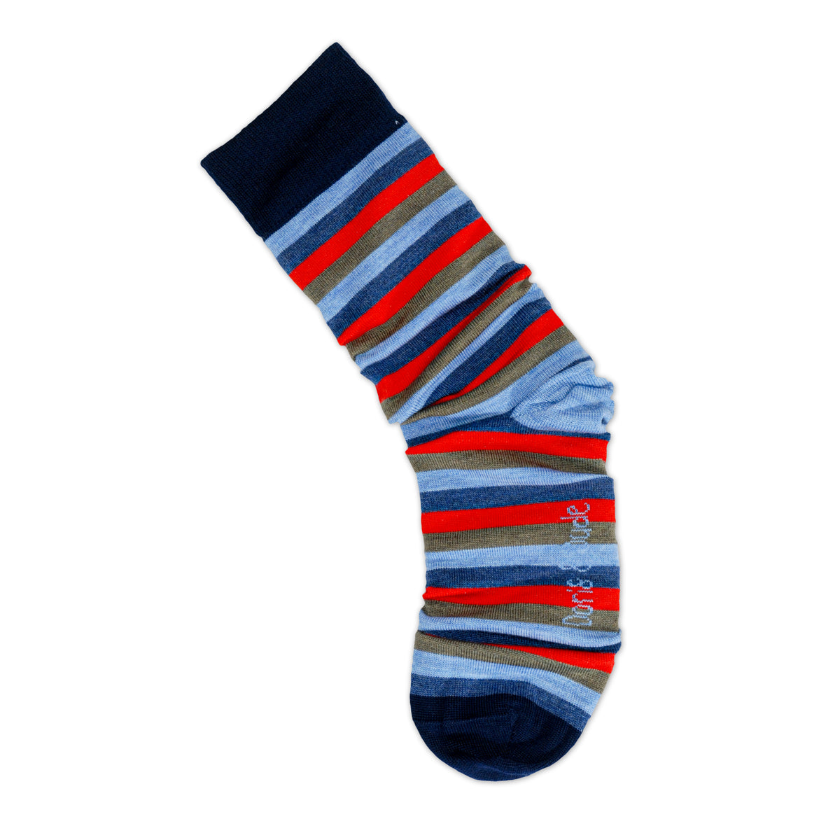 Mens Blue Stripe Merino Socks