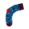 Mens Teal Bike Merino Socks