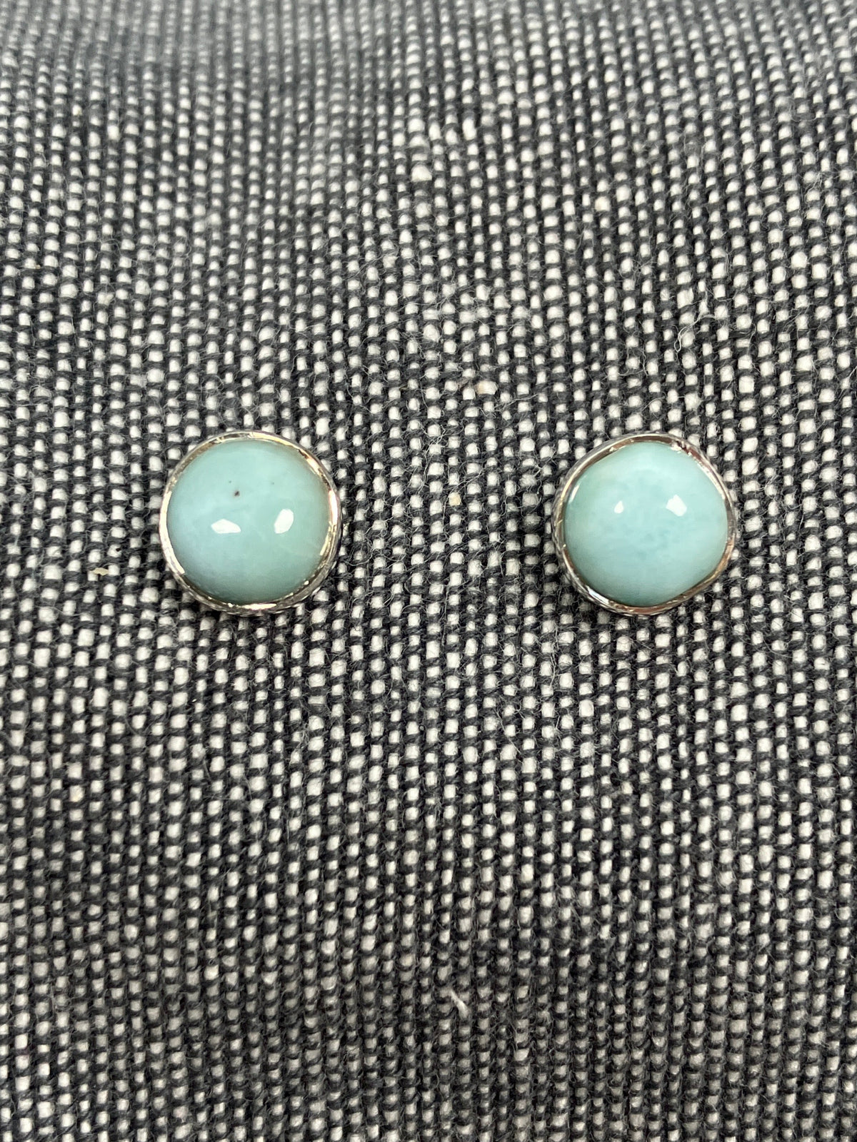 Larimar Round Studs
