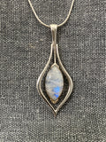 Moonstone Swinging Leaf Pendant