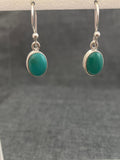 Turquoise Simple Oval Earrings