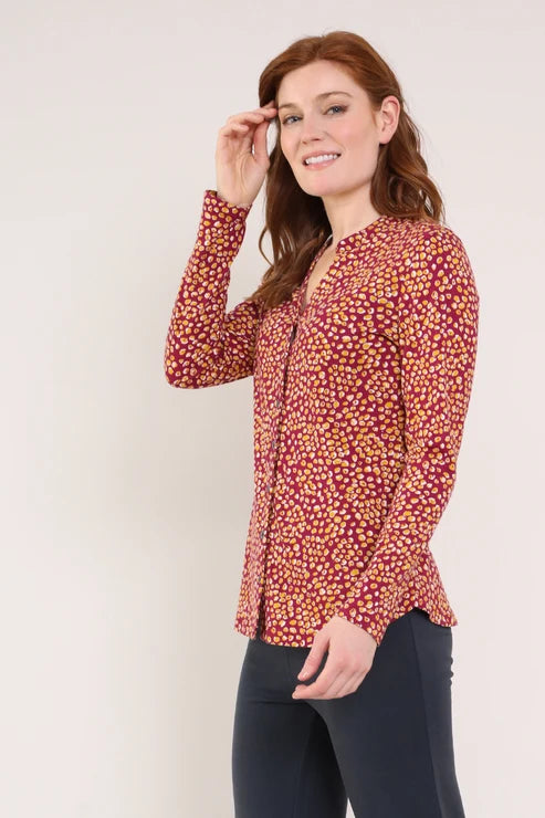 Nomads  Nehru Collar Jersey Top