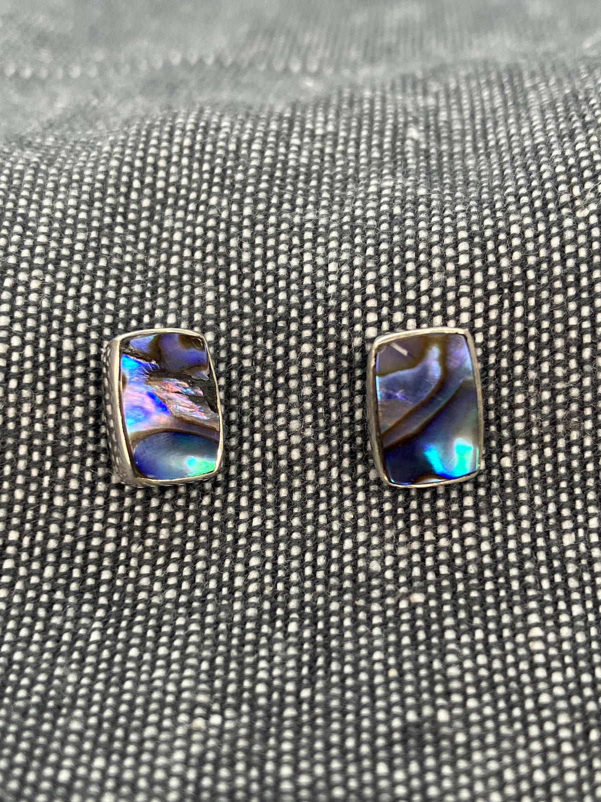 Paua Shell Rectangle Studs