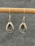 Paua Shell Framed Pear Earrings