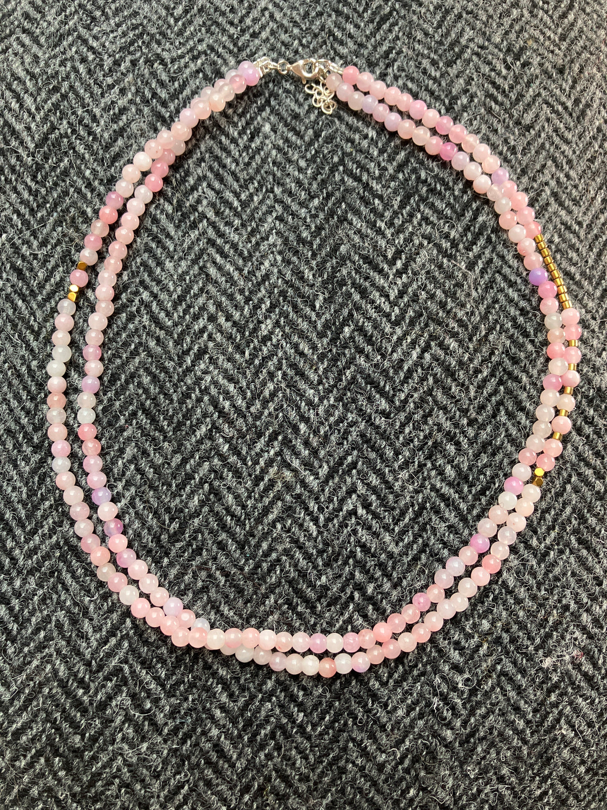 Pink Tourmaline Bead Necklace