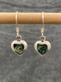 Paua Shell Heart Earrings