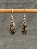 Pinolith Jasper Long Oval Earrings