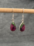 Ruby Zoisite Smaller Pear Earrings