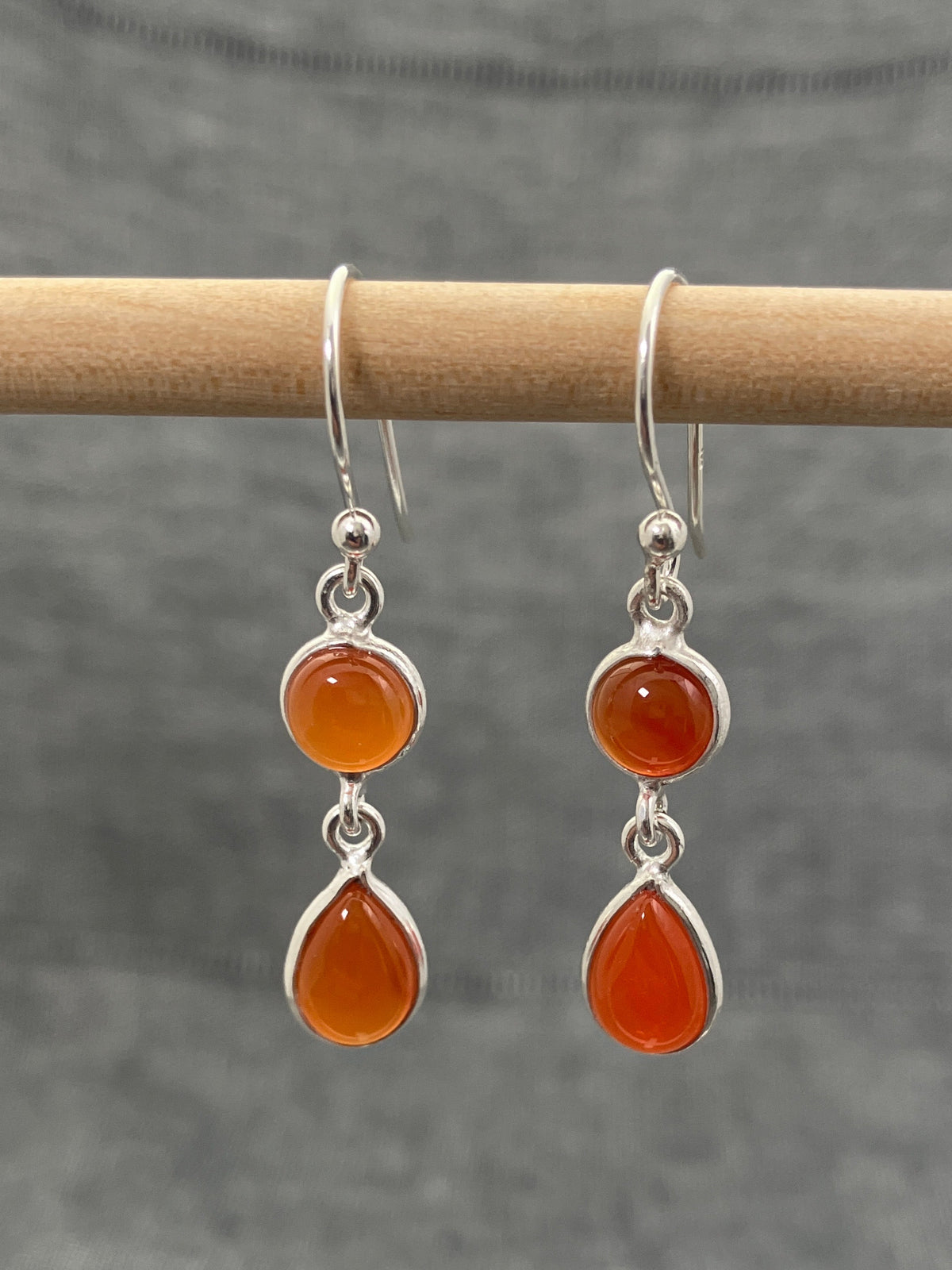 Carnelian Double Drop Earring