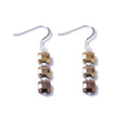 Cubic Haematite Earrings - Golden