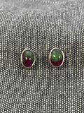 Ruby Zoisite Oval Studs