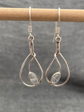 Moonstone Bud In Loop Earrings