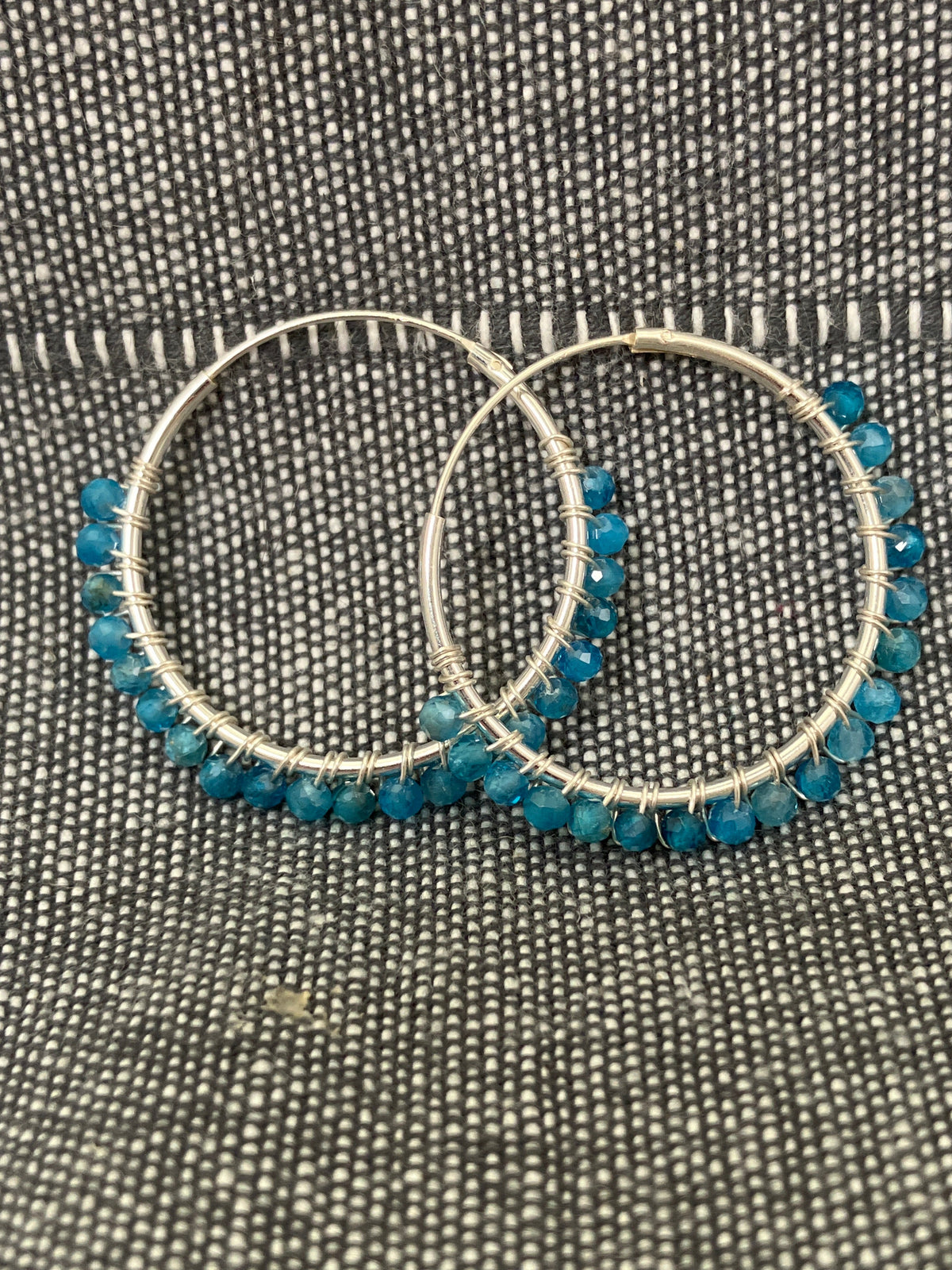 Apatite Cut Stone Hoops