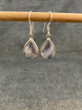 Blue Moonstone Medium Pear Earrings