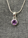 Amethyst Little Square Pendant