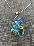Paua Shell Wonky Triangle Pendant