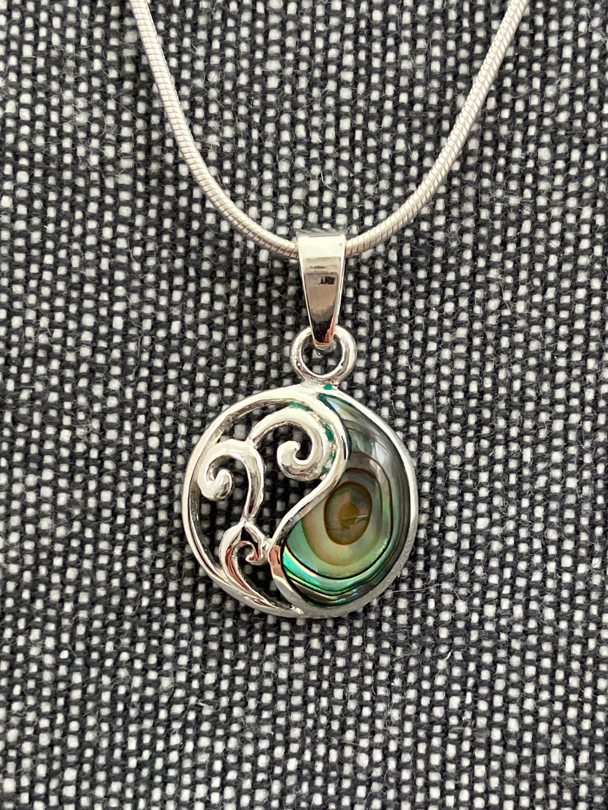 Paua Shell Yin Yang Pendant