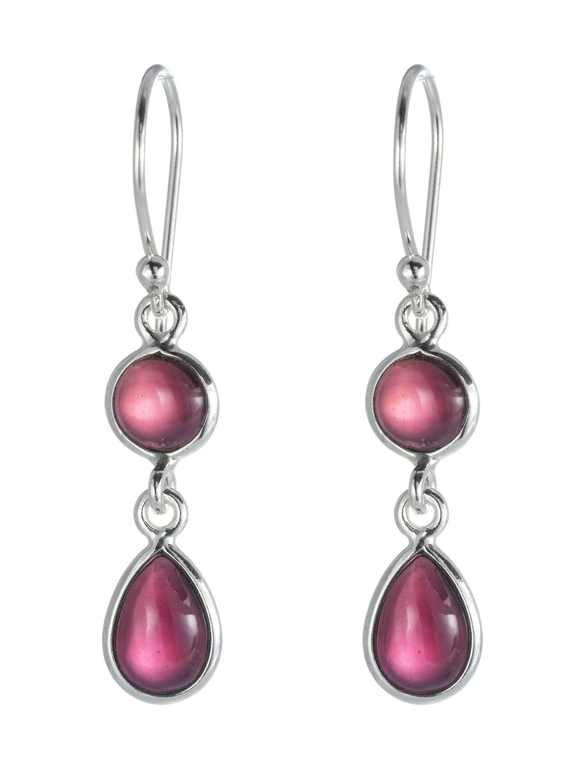 Garnet Double Drop Earrings