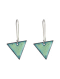 Triangle Drop Earrings Light Green