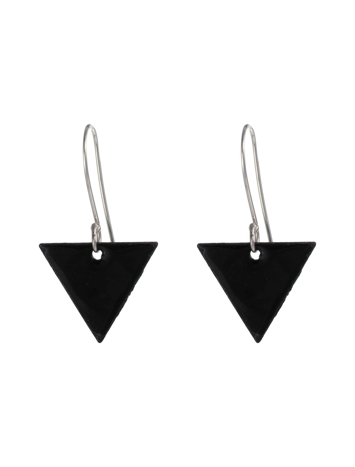 Black Triangle Earrings