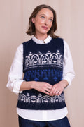 Fairisle Knitted Vest Navy