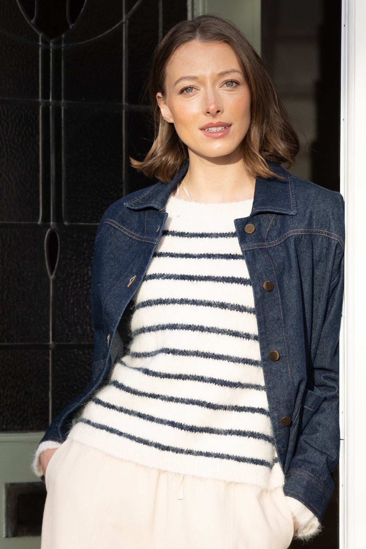 Striped Cropped Jumper Wax