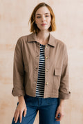 Effie Stretch Cotton Twill Jacket Mocha