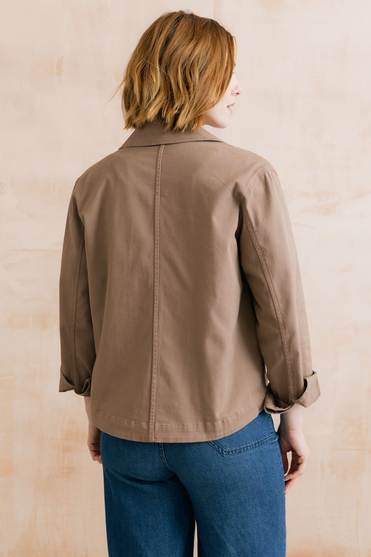Effie Stretch Cotton Twill Jacket Mocha