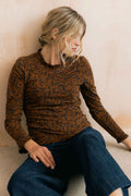 Marnie Frill Organic Cotton Jersey Top Burnt Caramel