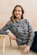 Susanna Brushed Knit High Neck Jumper Grey