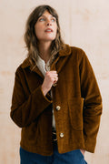 Ash Stretch Cotton Jumbo Cord Jacket Burnt Caramel