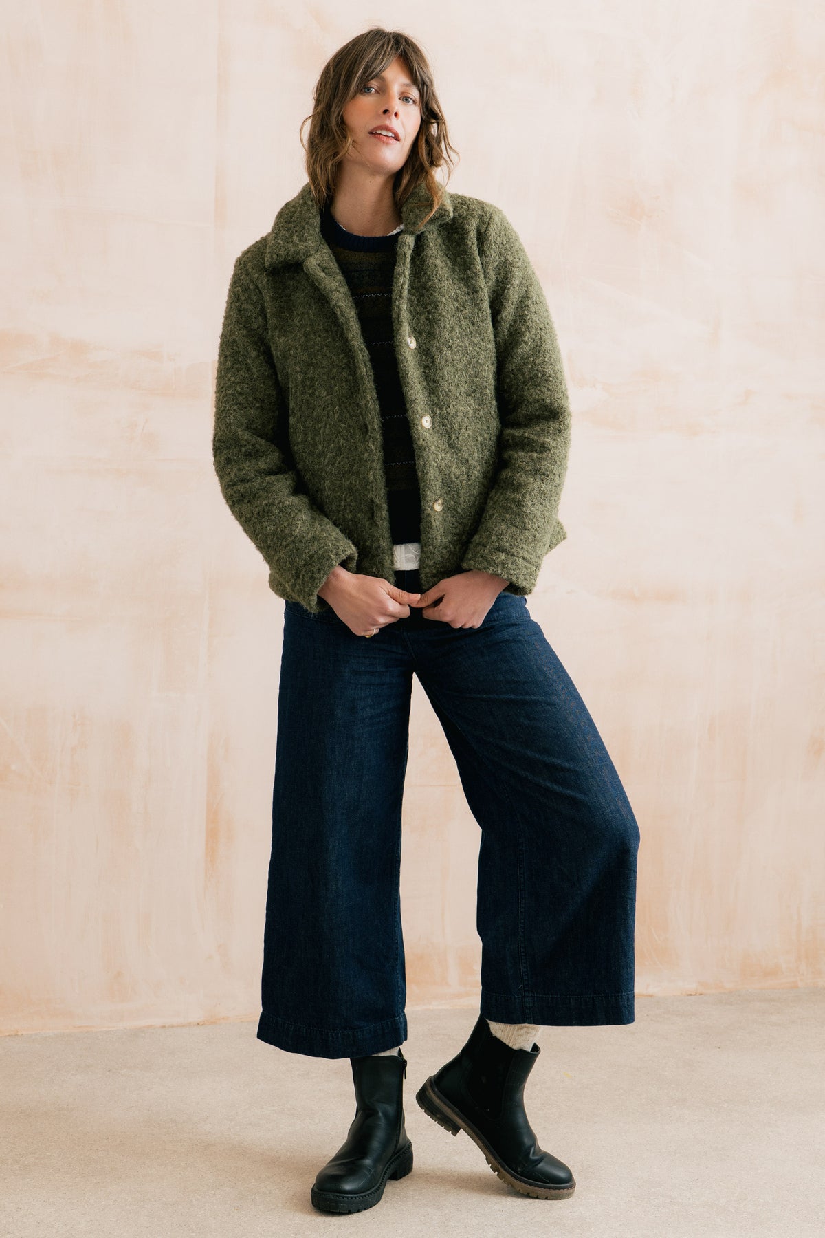 Sycamore Jacket Boucle Olive