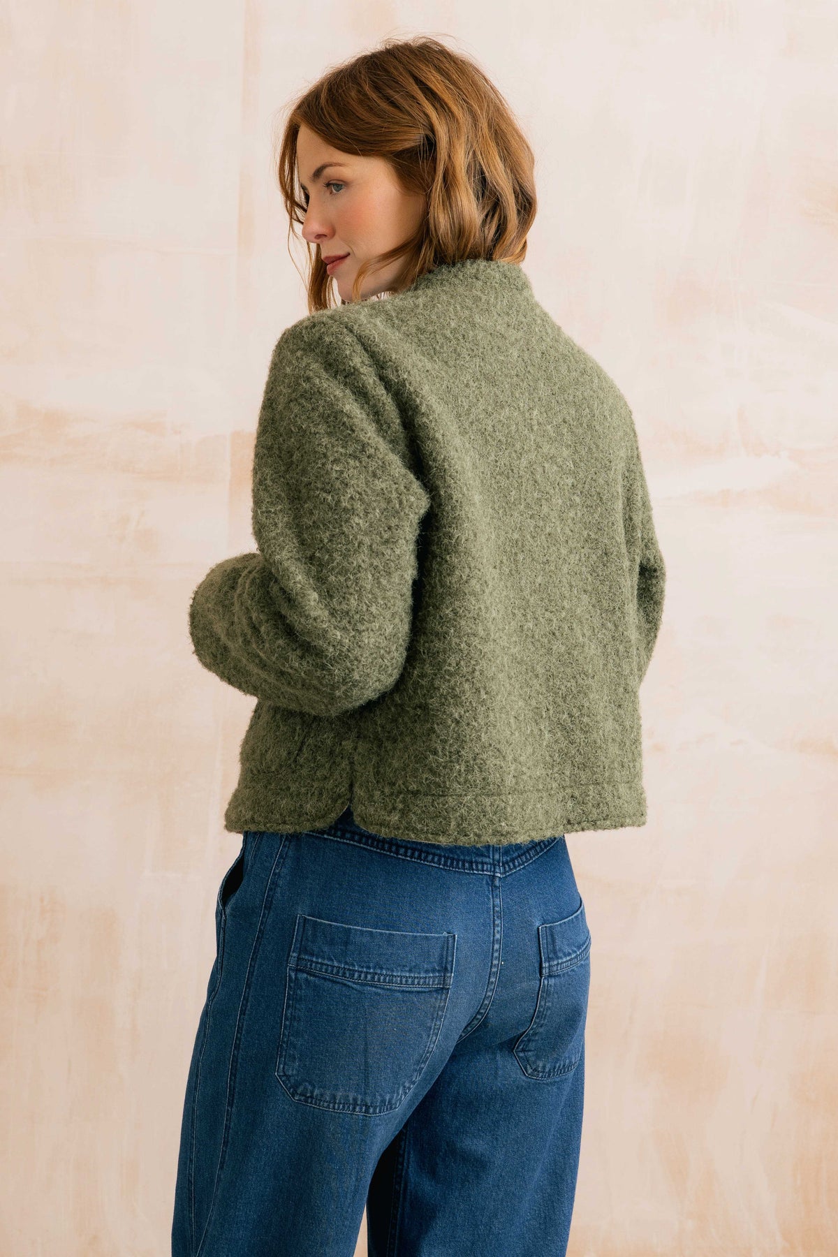 Scarlett Jacket Boucle Olive