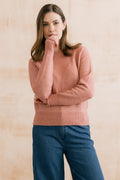 Elodie Scalloped Neck Outfitter Jumper Vintage Rose