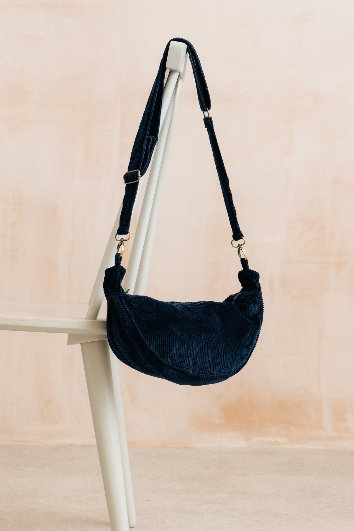 Jumbo Cord Crossbody Bag Navy