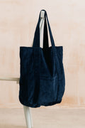 Jumbo Cord Tote Bag Navy