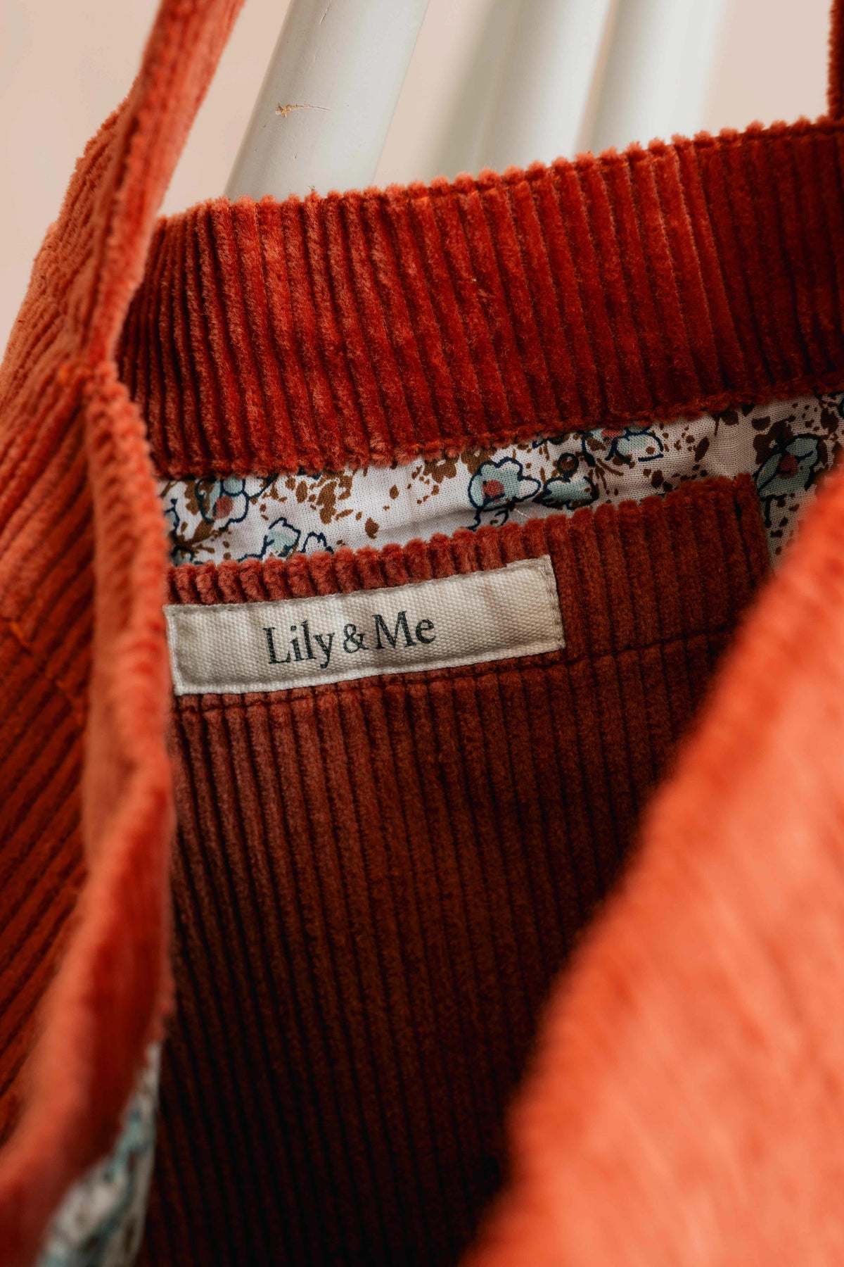 Jumbo Cord Tote Bag Terracotta