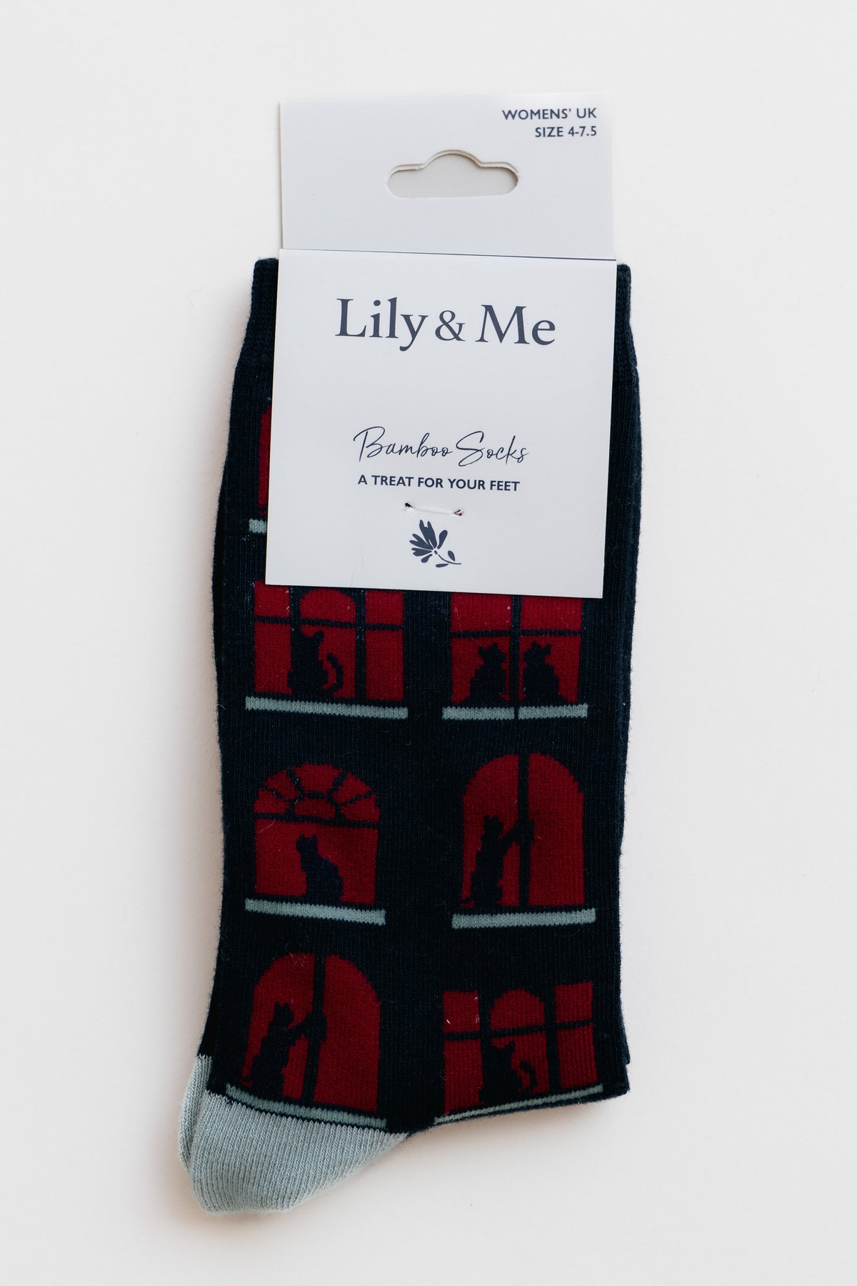 Window Cats Bamboo Socks
