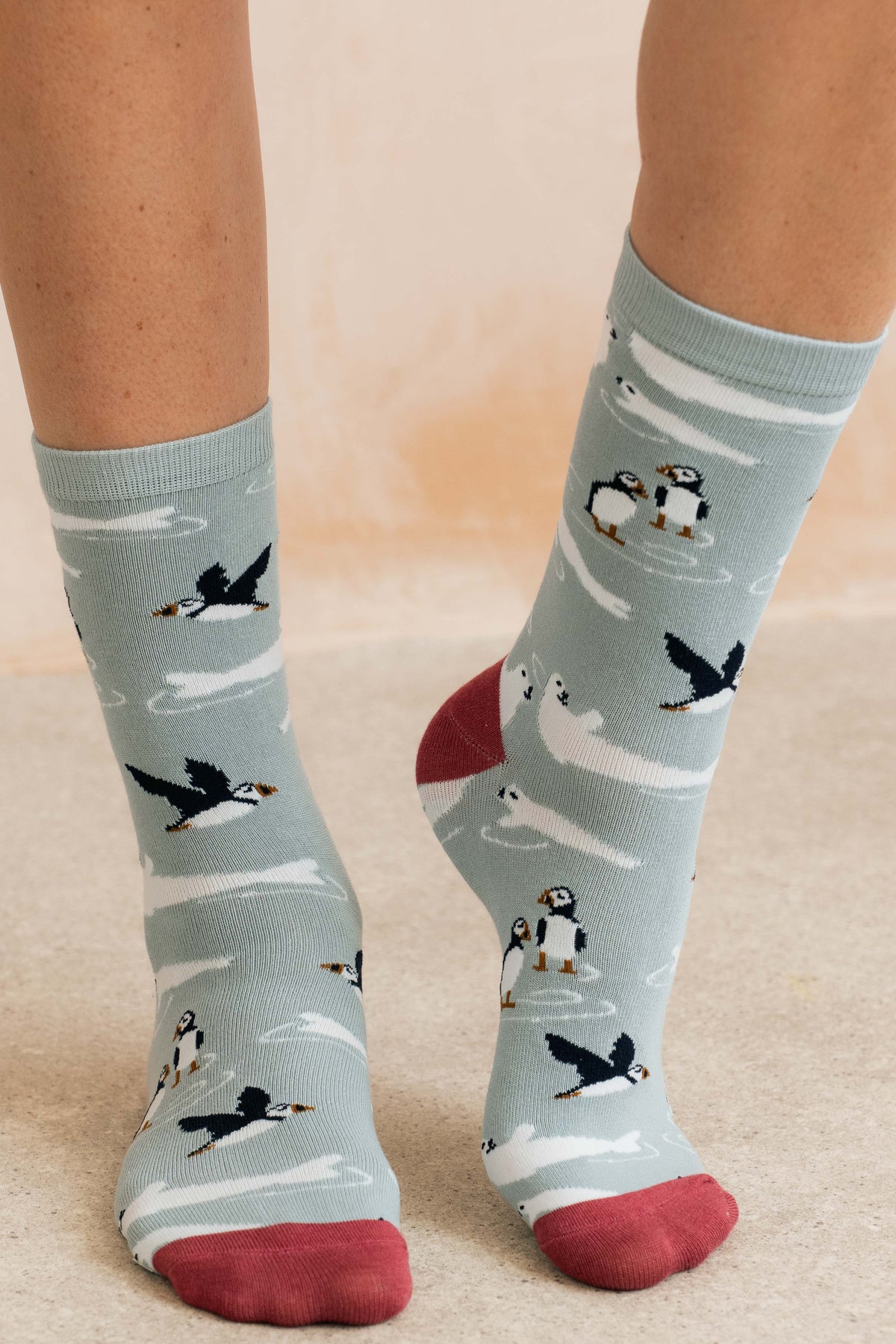 In The Bay Puffin Bamboo Socks
