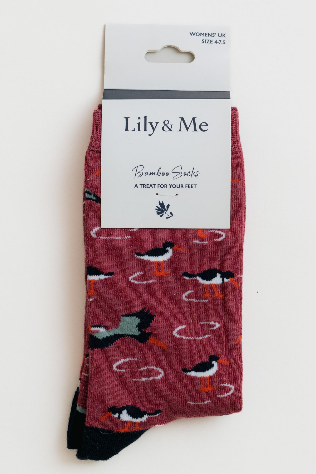 Shoreline Oystercatcher Bamboo Socks