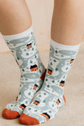 Snowy Riverbank Bamboo Socks